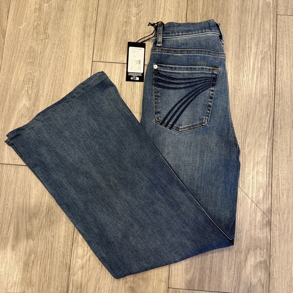 NWT - 7 For All Mankind Ultra High Rise Jo Slim Illusion Wide Leg Jeans- size 26
